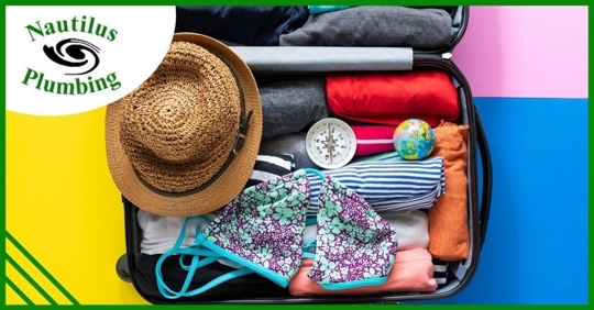 packed summer suitcase